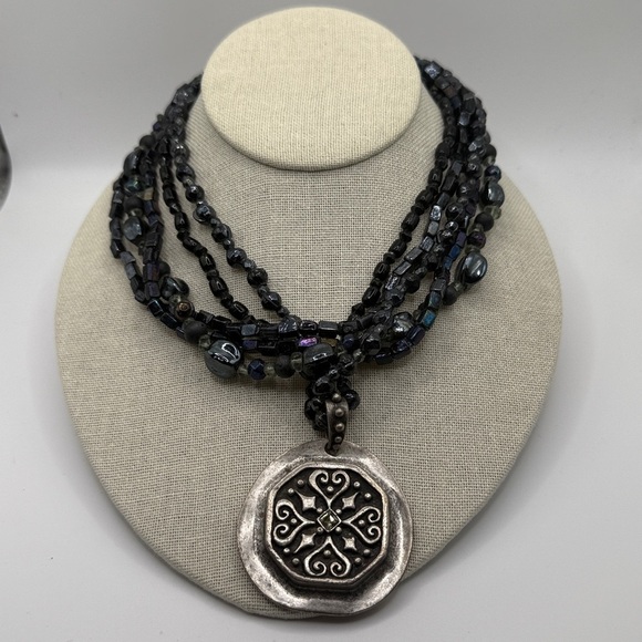 Chicos vintage midnight crystal torsade necklace - Picture 3 of 4